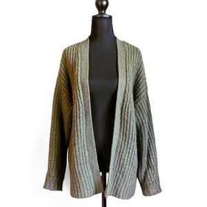 Green Open-Front Cardigan